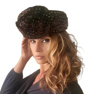 Vintage Bollman Hat Co. Dobbins Felt Beret 100% Wool Made In USA‎